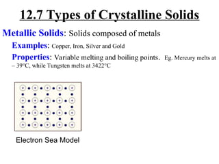 Metallic Crystal Solid Example Intermolecular Forces of Attraction in Solids, Liquids, Gases.ppt