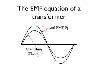 The EMF equation of a transformer 