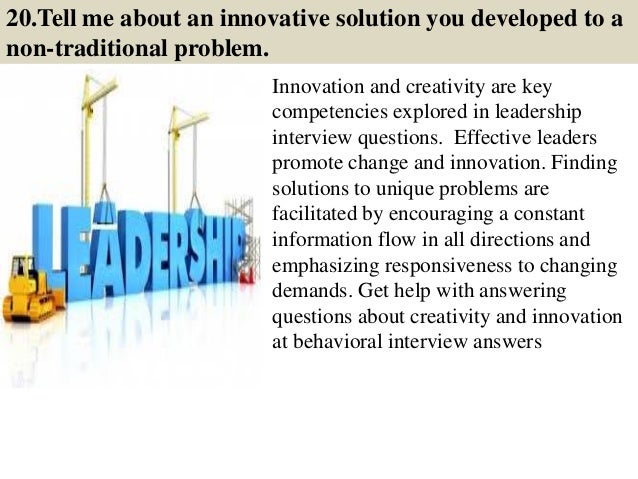 how to answer leadership interview questions