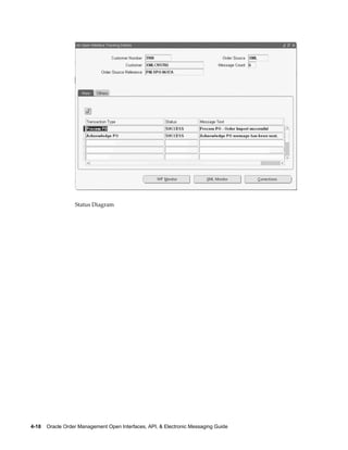 Status Diagram




4-18    Oracle Order Management Open Interfaces, API, & Electronic Messaging Guide
 