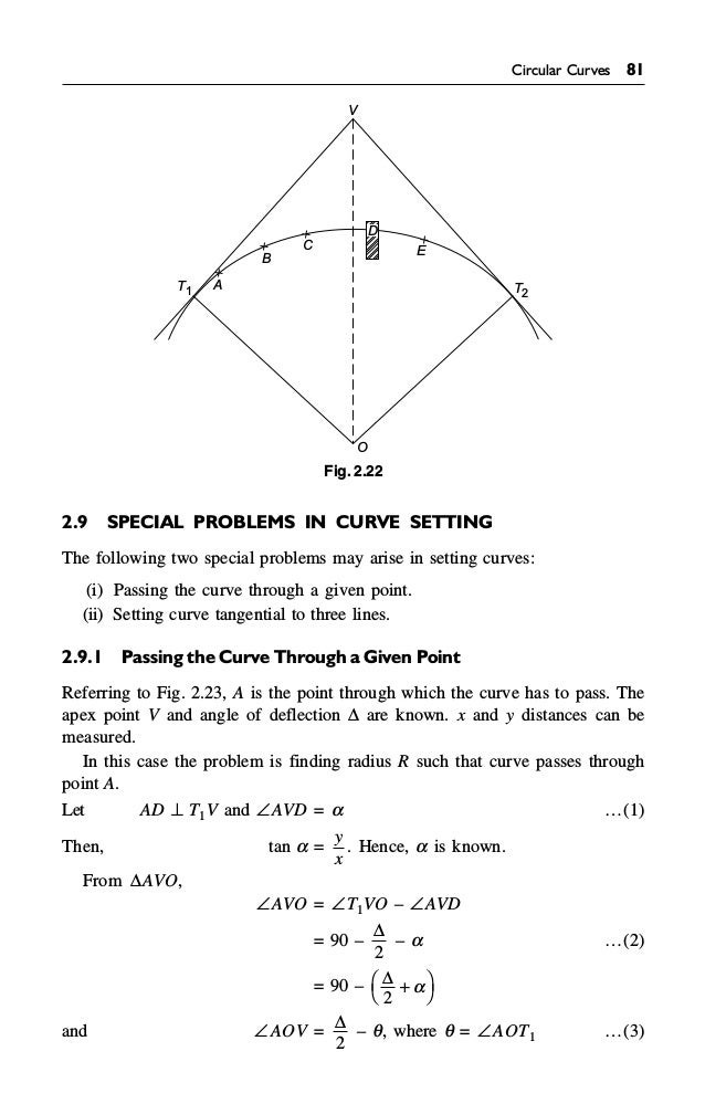 Circular Curves Surveying Civil Engineering