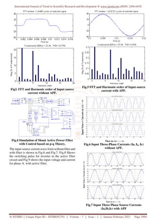 Simulation of Shunt Active Power Filter Based on p q Theory | PDF
