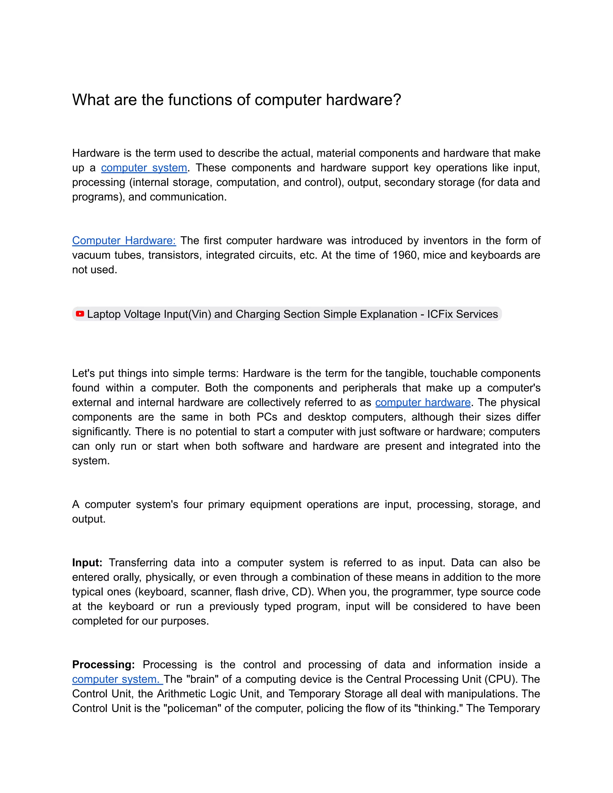 122 .What are the functions of computer hardware.pdf