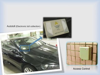 Autotoll (Electronic toll collection)




                                   Applications


                                                  Access Control
 