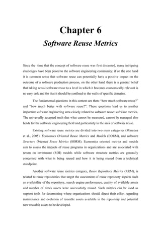 C.R.U.I.S.E. - Component Reuse In Software Engineering