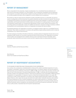 ncr annual reports 2000