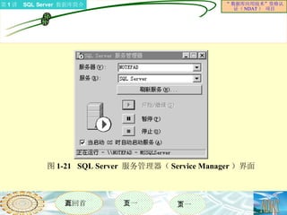图 1-21  SQL Server  服务管理器（ Service Manager ）界面 