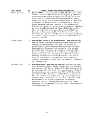 molson coors brewing   ProxyStatement1