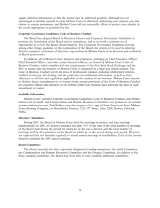 molson coors brewing   ProxyStatement1