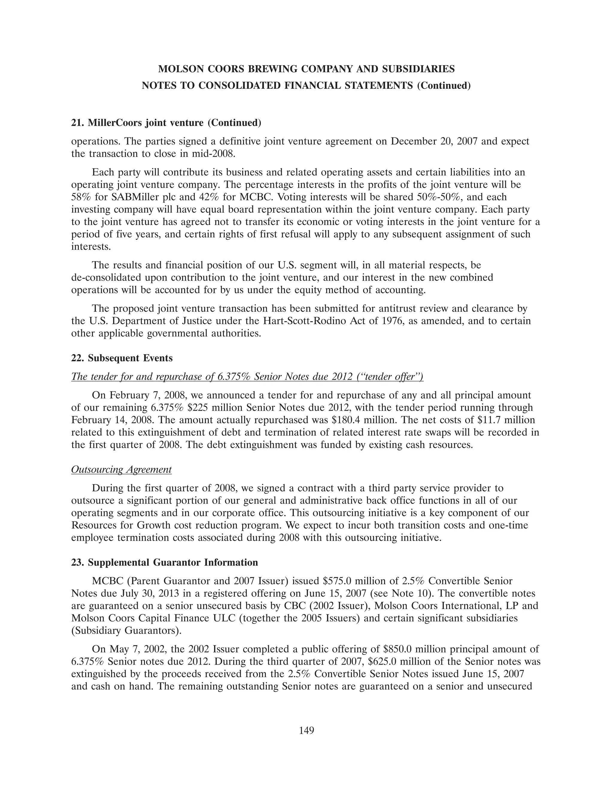 molson coors brewing 200710K