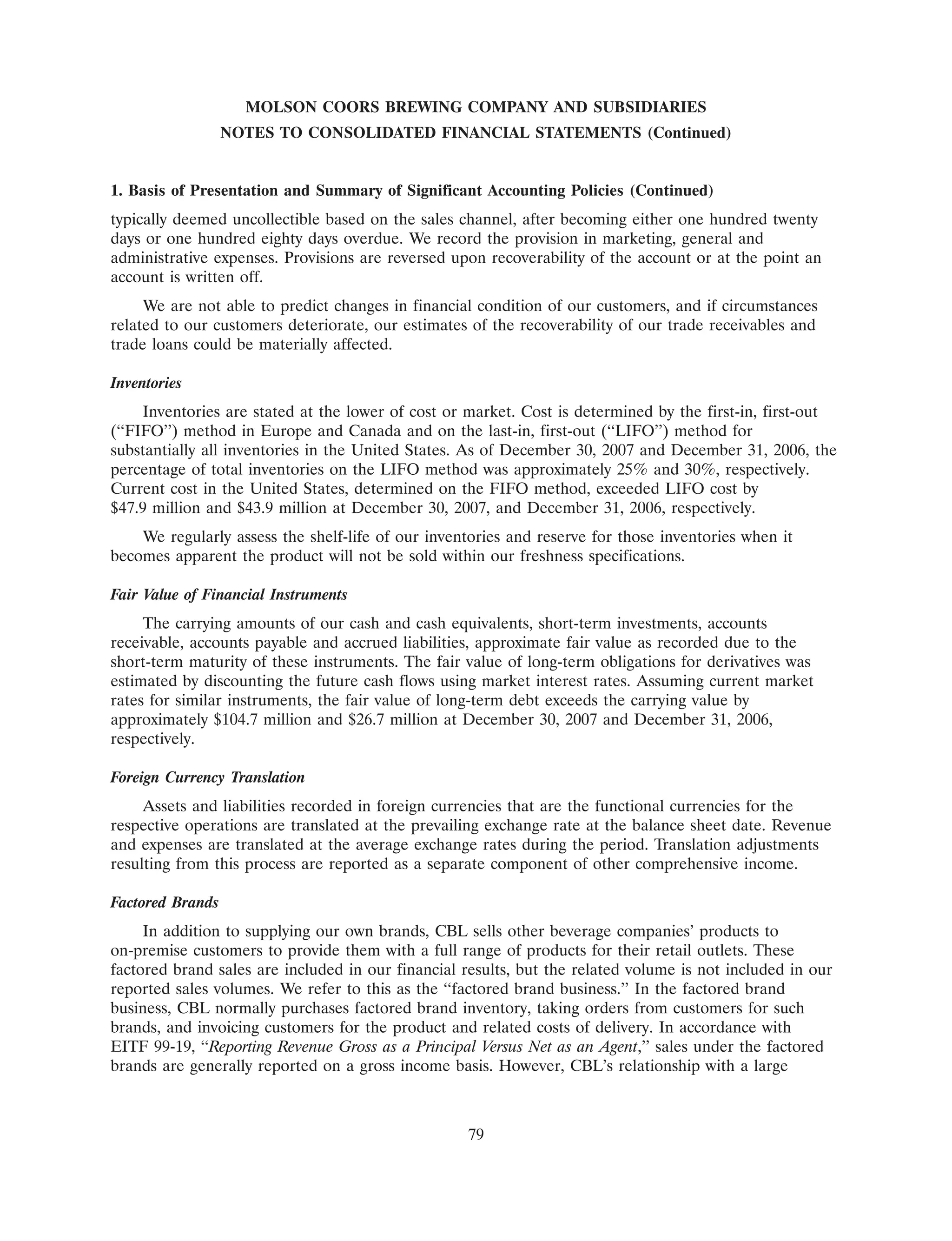 molson coors brewing 200710K