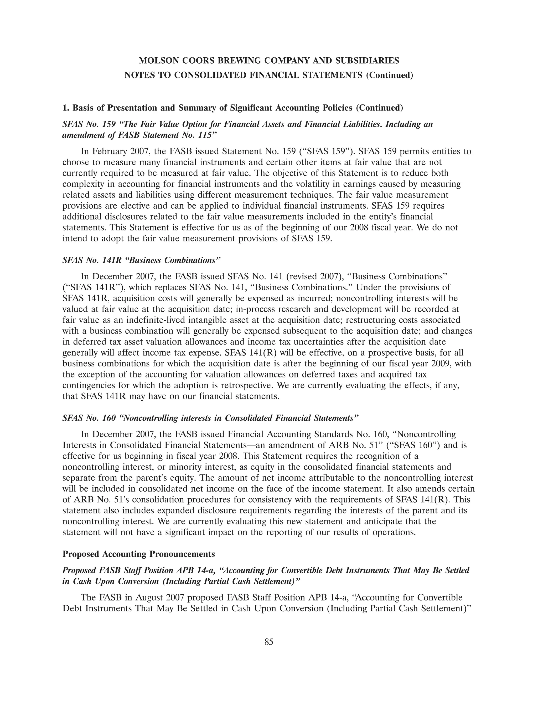 molson coors brewing 200710K