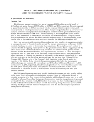 molson coors brewing  200710K