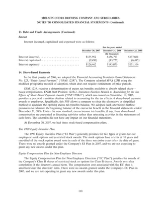 molson coors brewing  200710K