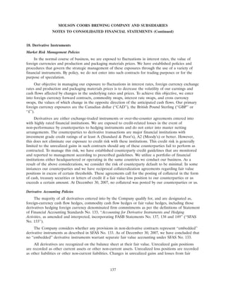 molson coors brewing  200710K