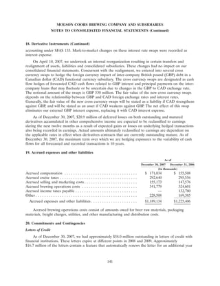 molson coors brewing  200710K