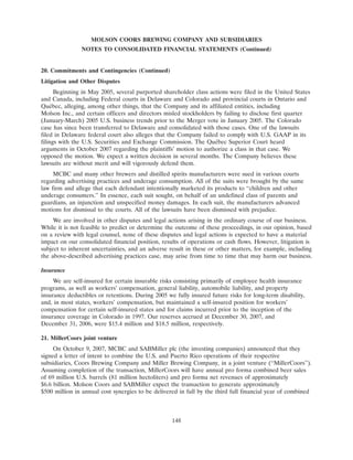 molson coors brewing  200710K