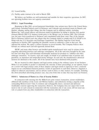 molson coors brewing  200710K