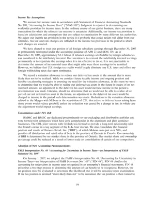 molson coors brewing  200710K