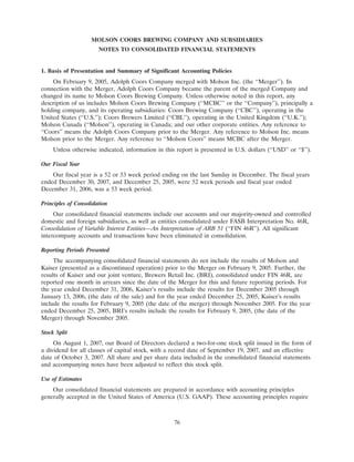 molson coors brewing  200710K