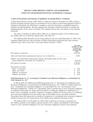 molson coors brewing  200710K