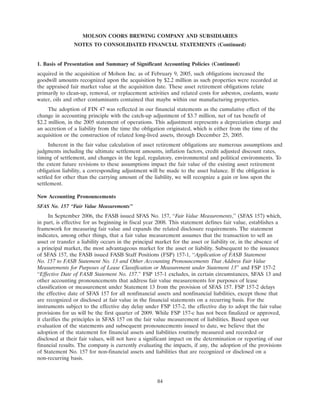 molson coors brewing  200710K