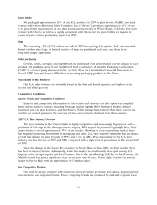 molson coors brewing  200710K