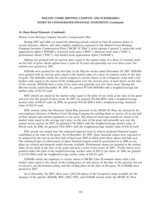 molson coors brewing  200710K