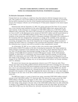 molson coors brewing  200710K