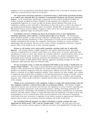 molson coors brewing  200710K