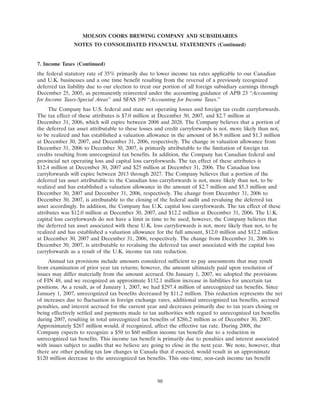 molson coors brewing  200710K