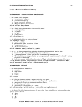 C++ How to Program Early Objects Version 9th Edition Deitel Test Bank | PDF