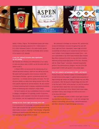 molson coors brewing  MOLSONCOORS_AR2004_EN