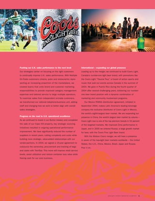molson coors brewing  MOLSONCOORS_AR2004_EN