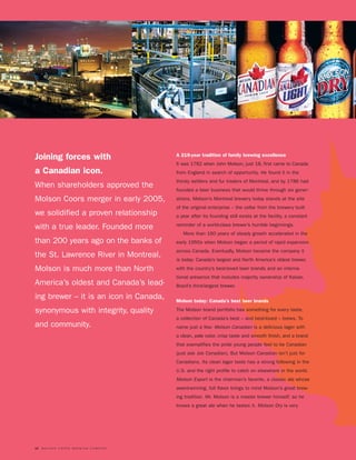 molson coors brewing  MOLSONCOORS_AR2004_EN