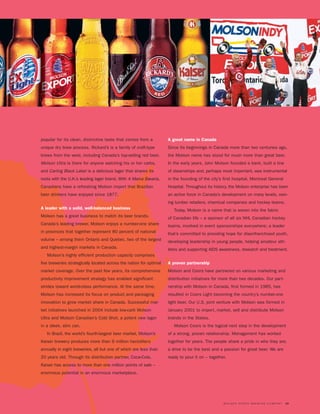 molson coors brewing  MOLSONCOORS_AR2004_EN