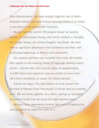 molson coors brewing  MOLSONCOORS_AR2004_EN
