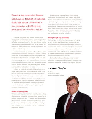 molson coors brewing  MOLSONCOORS_AR2004_EN