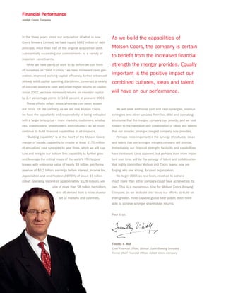 molson coors brewing  MOLSONCOORS_AR2004_EN