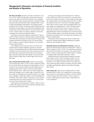 molson coors brewing  MOLSONCOORS_AR2004_EN