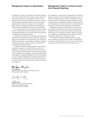 molson coors brewing  MOLSONCOORS_AR2004_EN