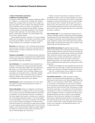 molson coors brewing  MOLSONCOORS_AR2004_EN