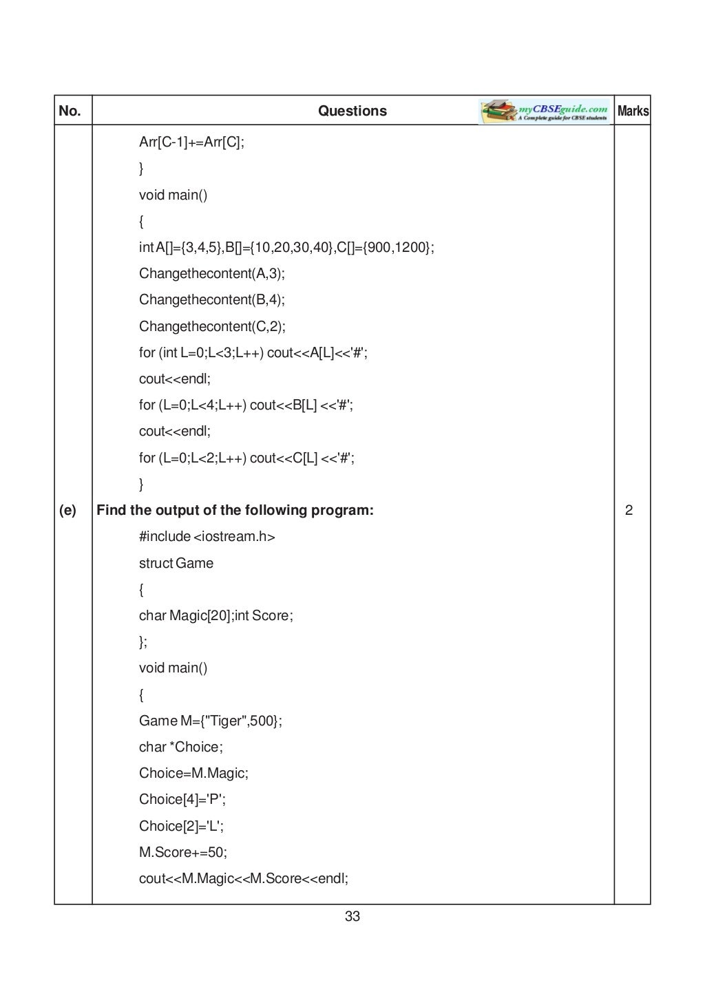 computer science sample papers 2
