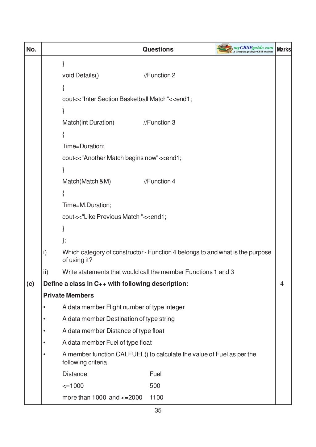 computer science sample papers 2