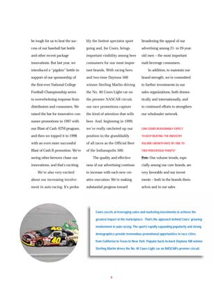 molson coors brewing  COORS_AR1998