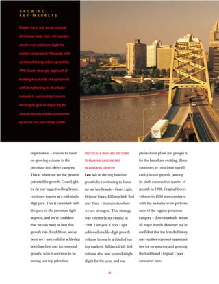 molson coors brewing  COORS_AR1998