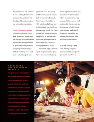 molson coors brewing  COORS_AR1998