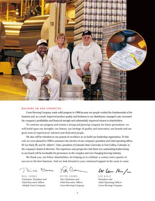 molson coors brewing  COORS_AR1998