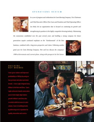 molson coors brewing  COORS_AR1998