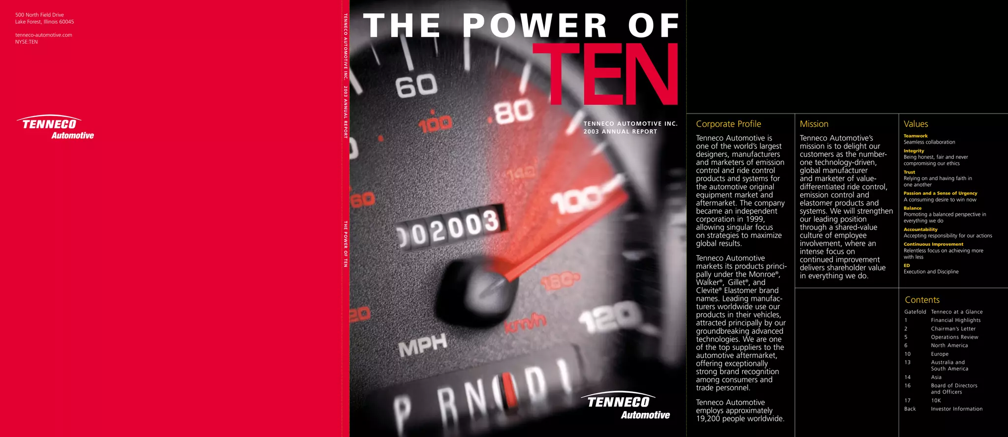 tenneco annual reports 2003